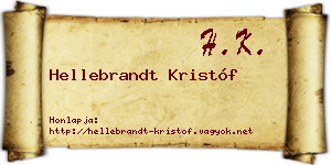 Hellebrandt Kristóf névjegykártya